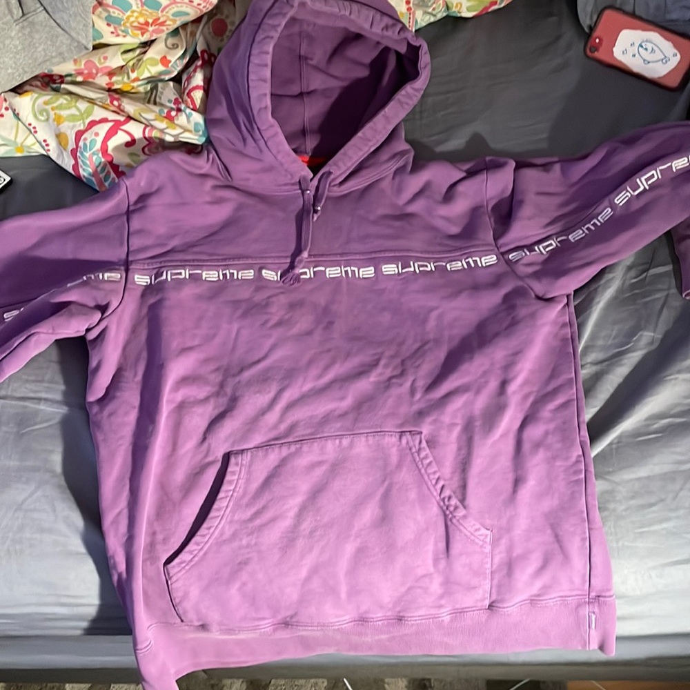 authentic purple supreme hoodie